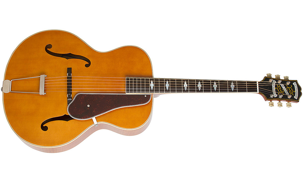 Epiphone De Luxe Classic Masterbilt Century Archtop Epicea Erable 2016 - Vintage Natural - Elektroakustische Gitarre - Variation 1