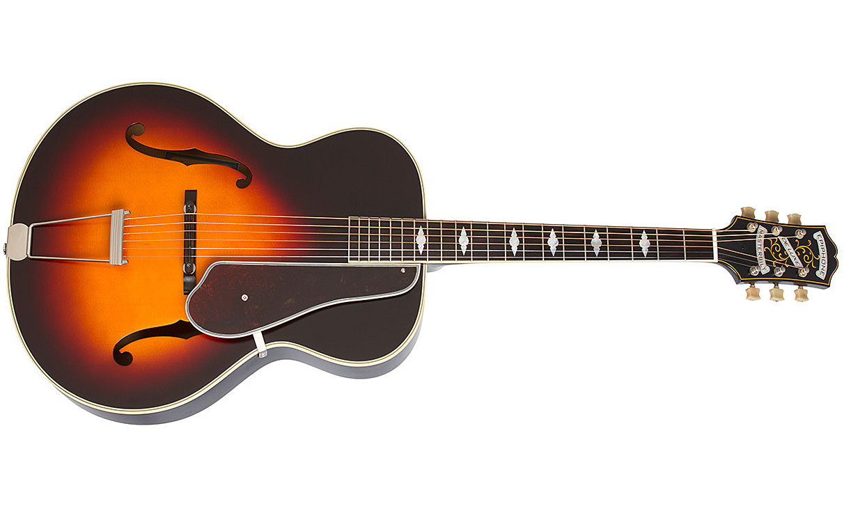 Epiphone De Luxe Classic Masterbilt Century Archtop Epicea Erable 2016 - Vintage Sunburst - Elektroakustische Gitarre - Variation 1