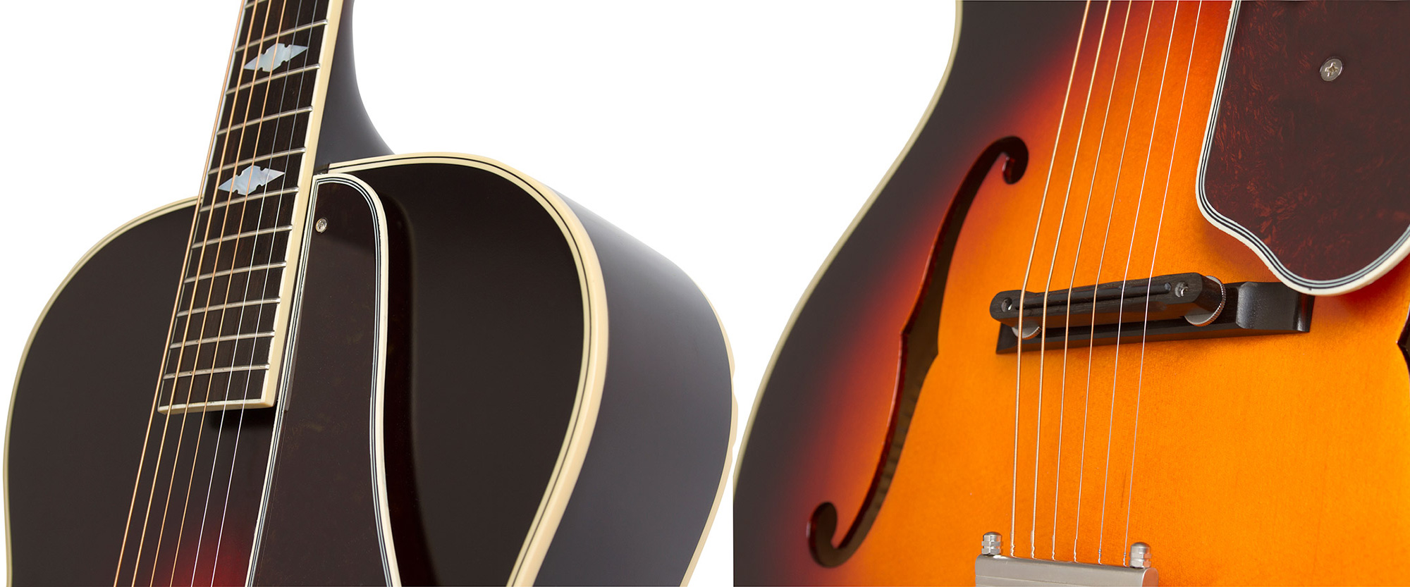 Epiphone De Luxe Classic Masterbilt Century Archtop Epicea Erable 2016 - Vintage Sunburst - Elektroakustische Gitarre - Variation 3