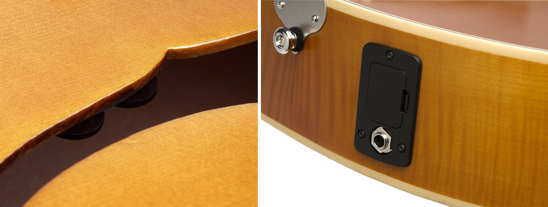 Epiphone De Luxe Classic Masterbilt Century Archtop Epicea Erable 2016 - Vintage Natural - Elektroakustische Gitarre - Variation 4