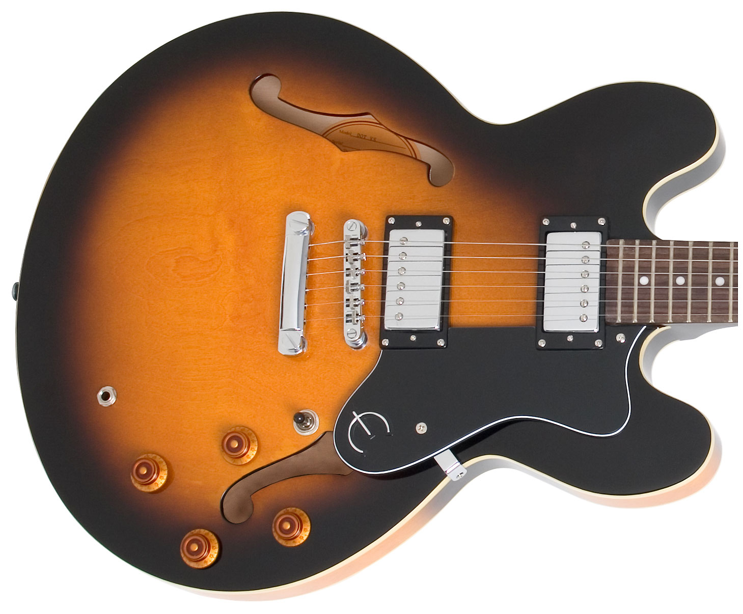 Epiphone Dot Ch - Vintage Sunburst - Semi-Hollow E-Gitarre - Variation 2