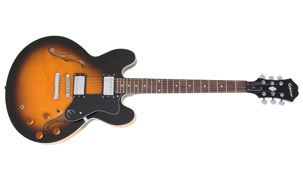 Epiphone Dot Ch - Vintage Sunburst - Semi-Hollow E-Gitarre - Variation 1