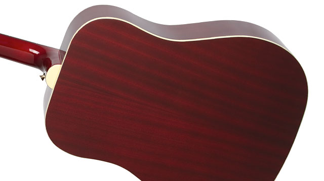 Epiphone Dr-100 Dreadnought Epicea Acajou - Wine Red - Westerngitarre & electro - Variation 4