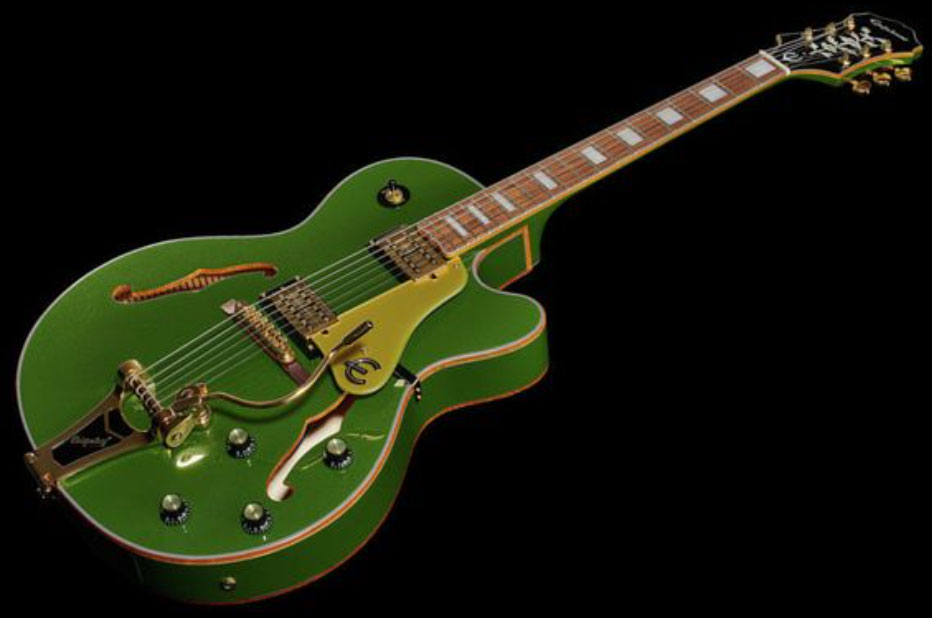 Epiphone Emperor Swingster Archtop 2h Trem Lau - Forest Green Metallic - Hollowbody E-Gitarre - Variation 1