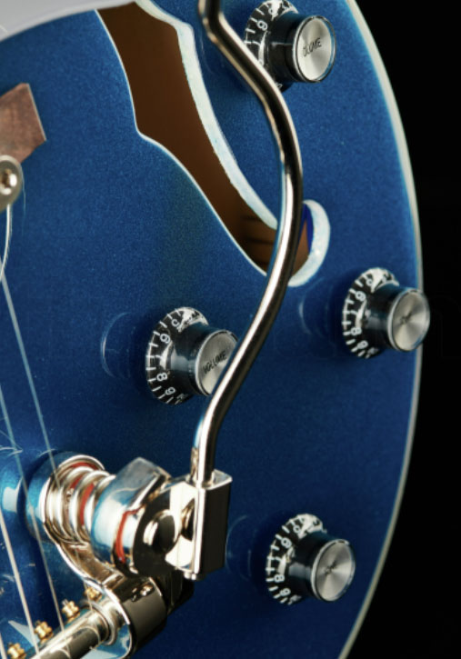 Epiphone Emperor Swingster Archtop 2h Trem Lau - Delta Blue Metallic - Hollowbody E-Gitarre - Variation 3