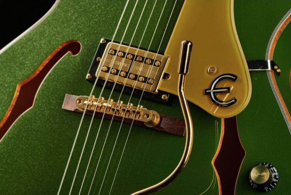 Epiphone Emperor Swingster Archtop 2h Trem Lau - Forest Green Metallic - Hollowbody E-Gitarre - Variation 3