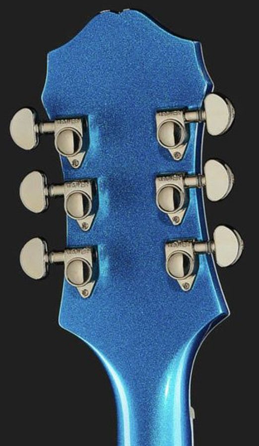Epiphone Emperor Swingster Archtop 2h Trem Lau - Delta Blue Metallic - Hollowbody E-Gitarre - Variation 4