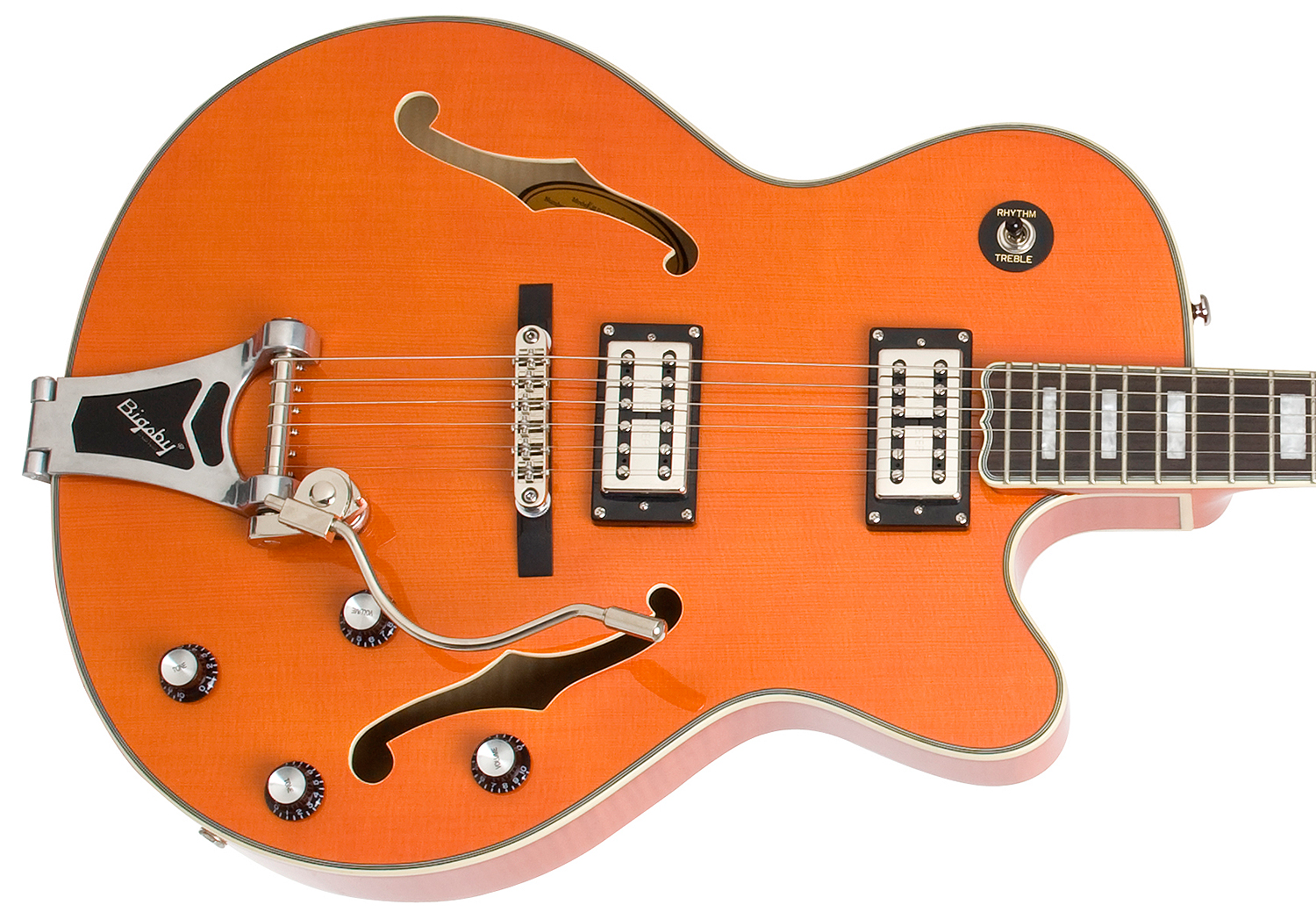 Epiphone Emperor Swingster Bigsby Gh - Sunrise Orange - Hollowbody E-Gitarre - Variation 2