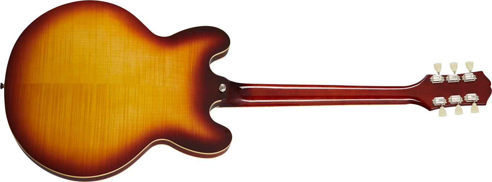 Epiphone Es-335 Figured Inspired By Gibson Original 2h Ht Rw - Raspberry Tea Burst - Semi-Hollow E-Gitarre - Variation 1