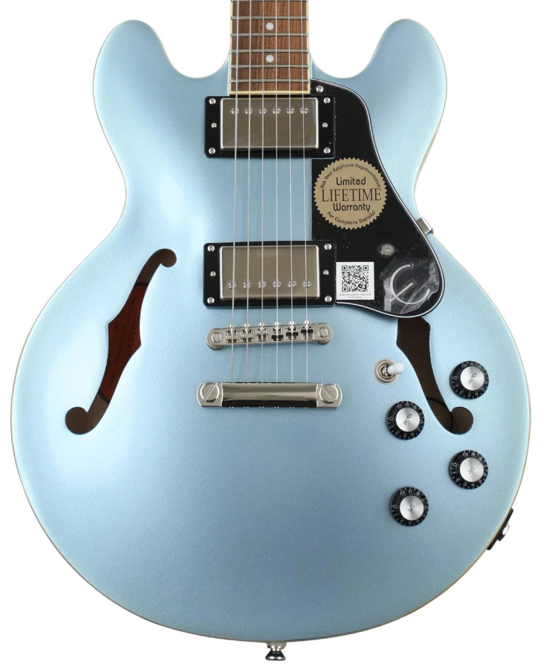 Epiphone Es-339 Pro Hh Ht Pf - Pelham Blue - Semi-Hollow E-Gitarre - Variation 1