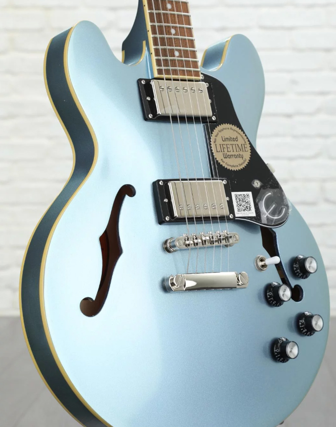 Epiphone Es-339 Pro Hh Ht Pf - Pelham Blue - Semi-Hollow E-Gitarre - Variation 2