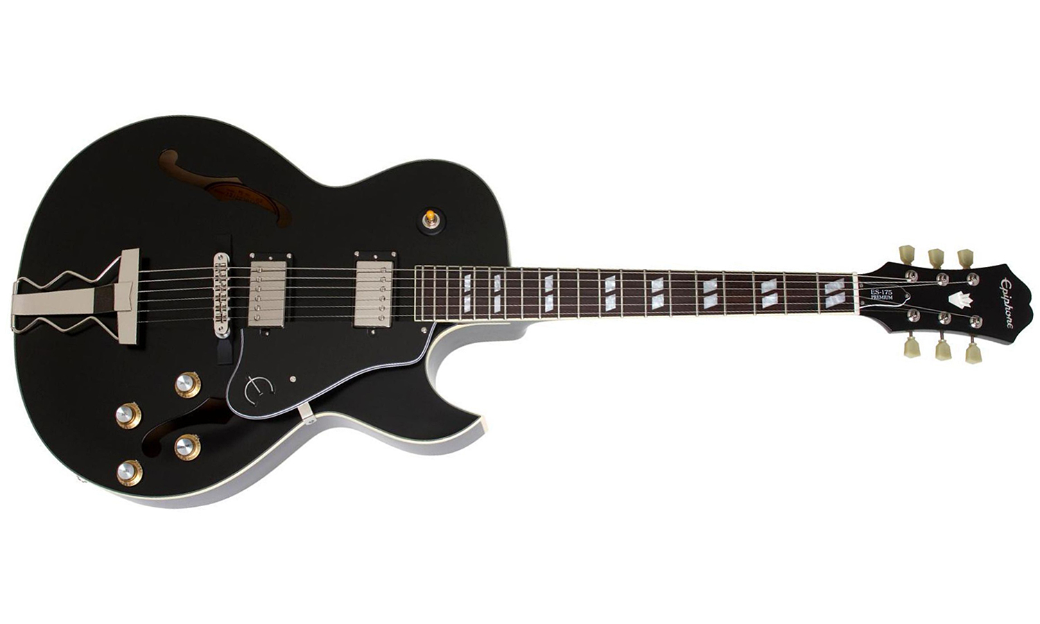 Epiphone Es175 Premium Outfit Ltd Run Ch - Ebony - Semi-Hollow E-Gitarre - Variation 1