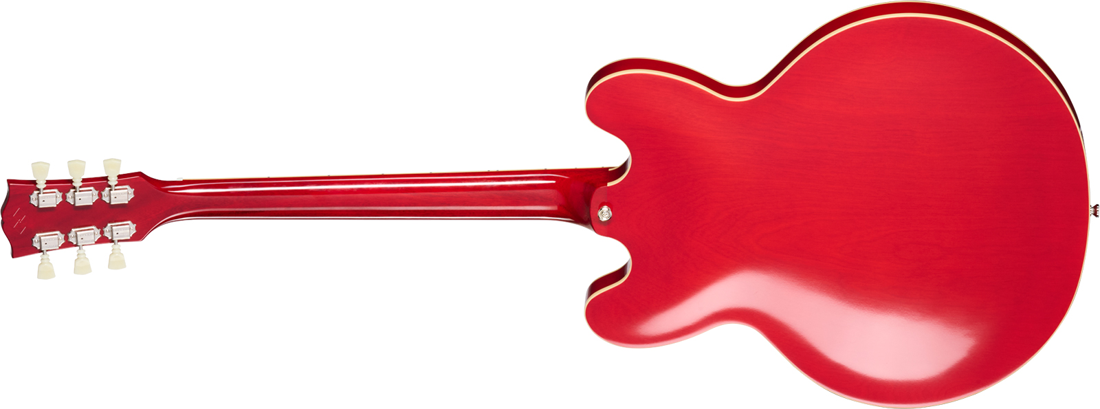 Epiphone Es335 1962 Reissue Lh Ibgc Gaucher 2h Gibson Ht Rw - Sixties Cherry - Semi-Hollow E-Gitarre - Variation 1
