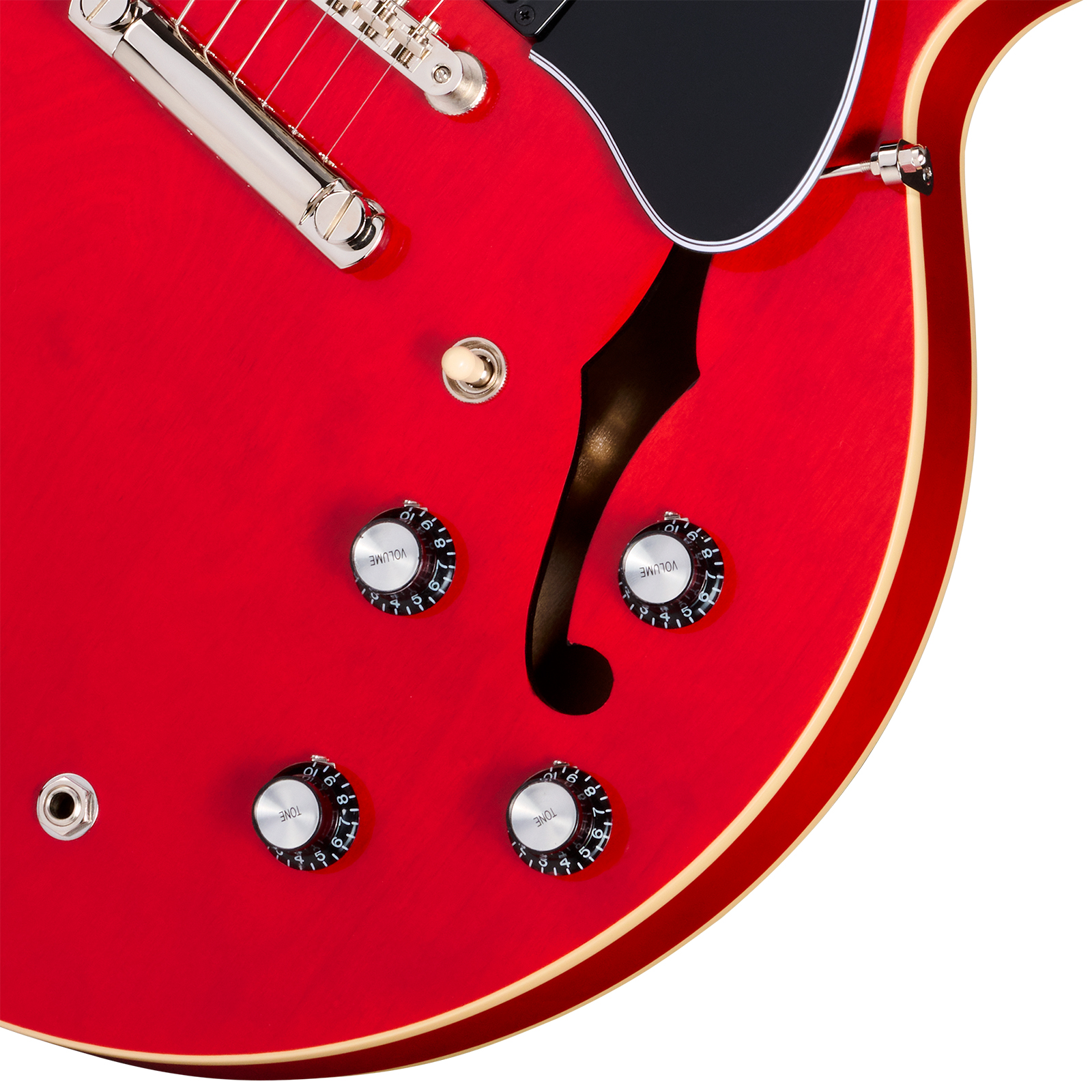 Epiphone Es335 1962 Reissue Lh Ibgc Gaucher 2h Gibson Ht Rw - Sixties Cherry - Semi-Hollow E-Gitarre - Variation 3