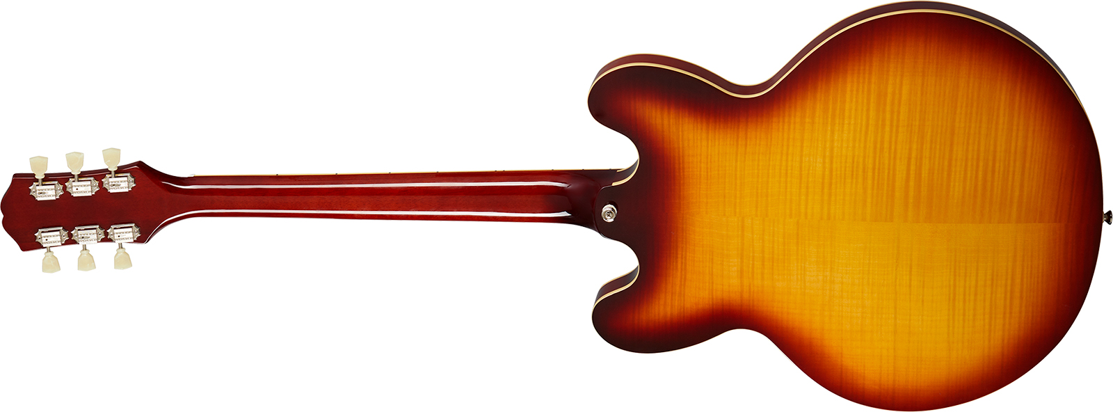 Epiphone Es335 Figured Ibg Original 2h Ht Rw - Raspberry Tea Burst - Semi-Hollow E-Gitarre - Variation 1