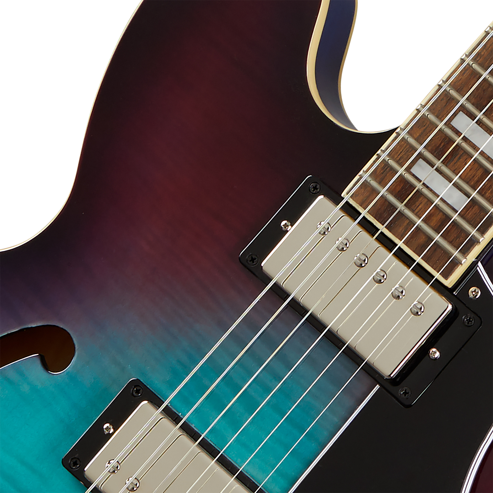 Epiphone Es335 Figured Ibg Original 2h Ht Rw - Blueberry Burst - Semi-Hollow E-Gitarre - Variation 2