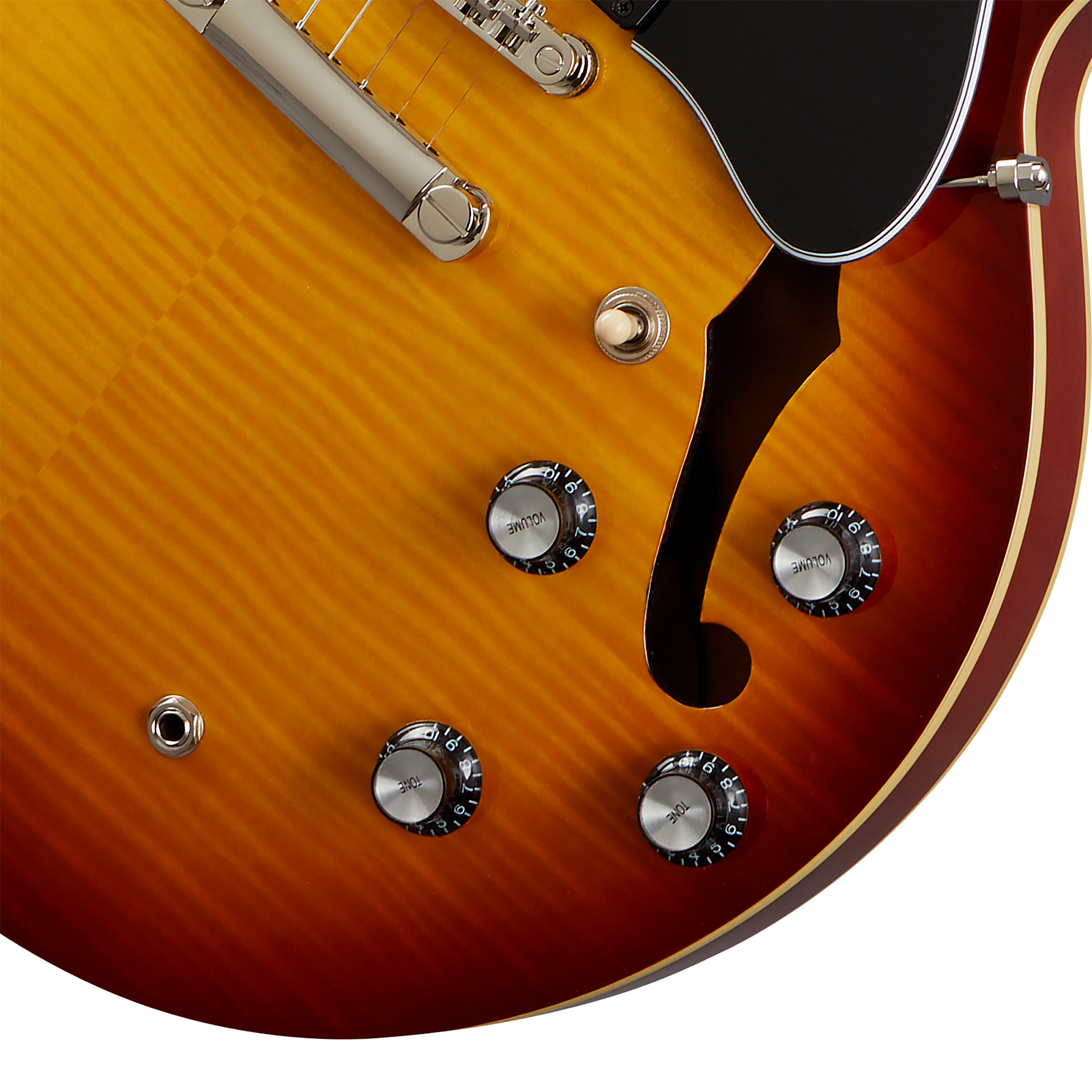 Epiphone Es335 Figured Ibg Original 2h Ht Rw - Raspberry Tea Burst - Semi-Hollow E-Gitarre - Variation 3
