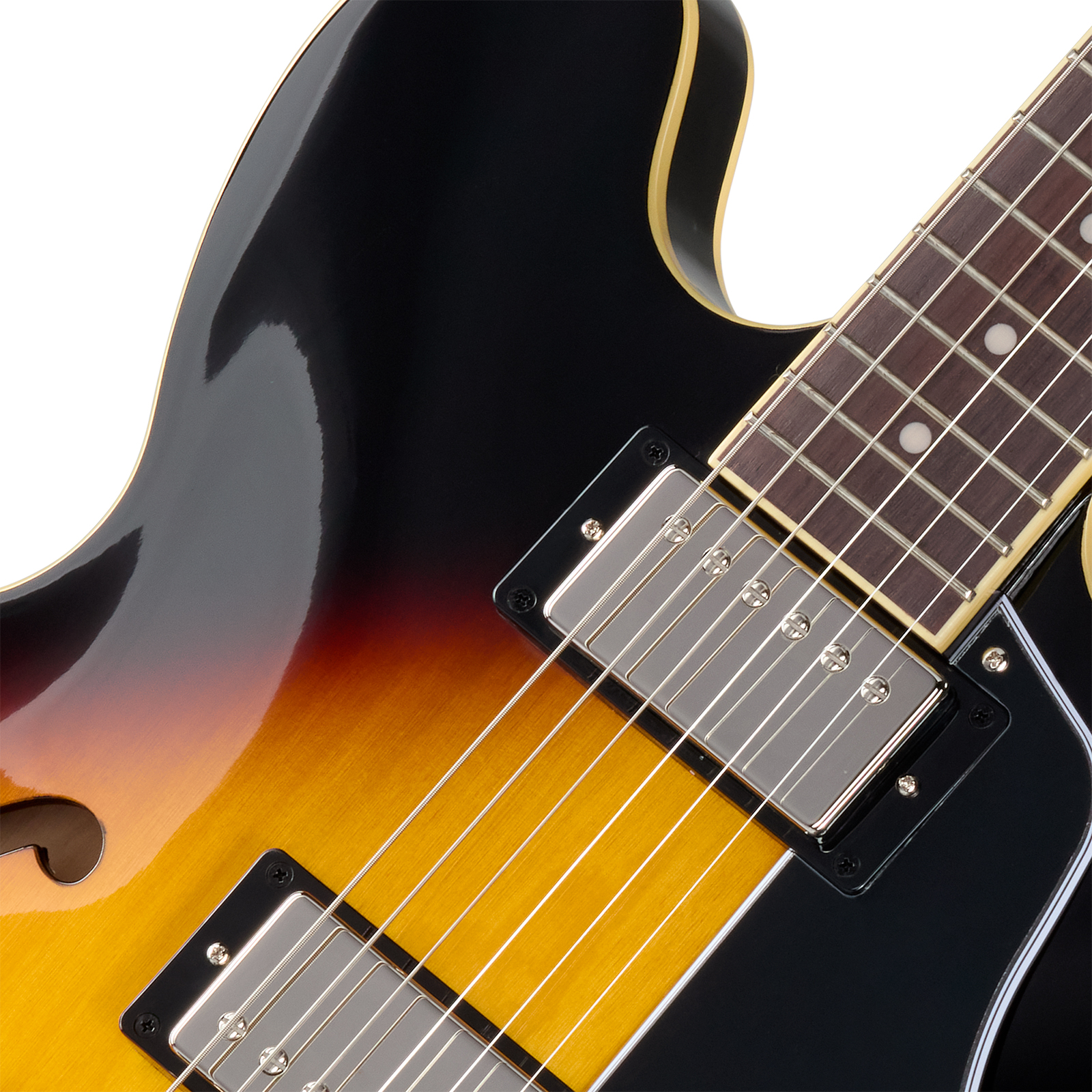 Epiphone Es335 Ibg Original 2h Ht Rw - Vintage Sunburst - Semi-Hollow E-Gitarre - Variation 2