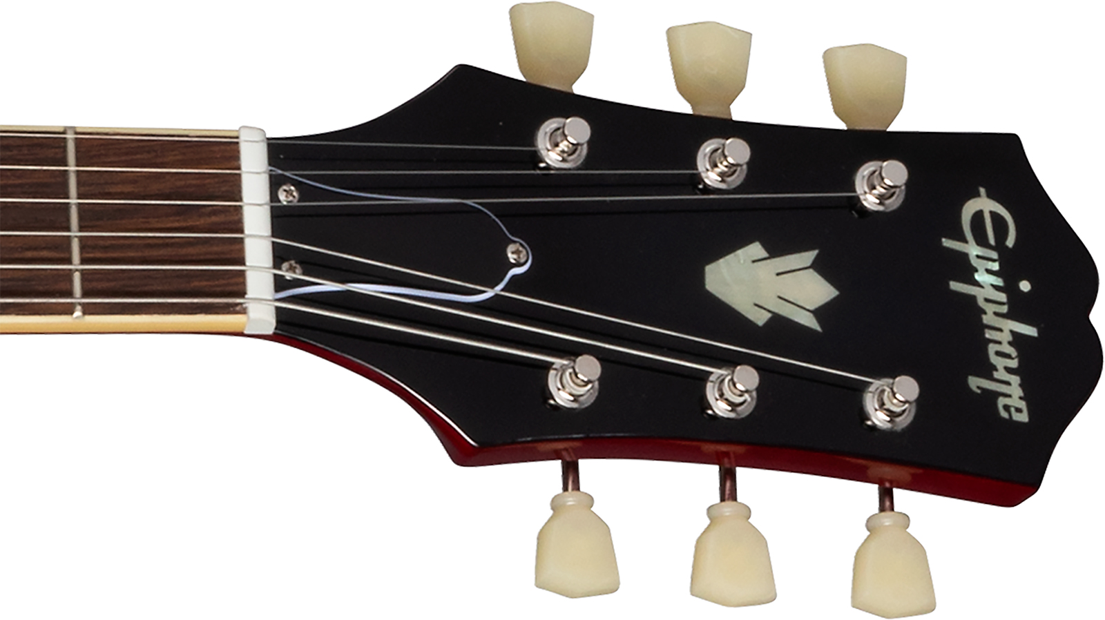 Epiphone Es335 Lh Ibg Original Gaucher 2h Ht Rw - Cherry - E-Gitarre für Linkshänder - Variation 4