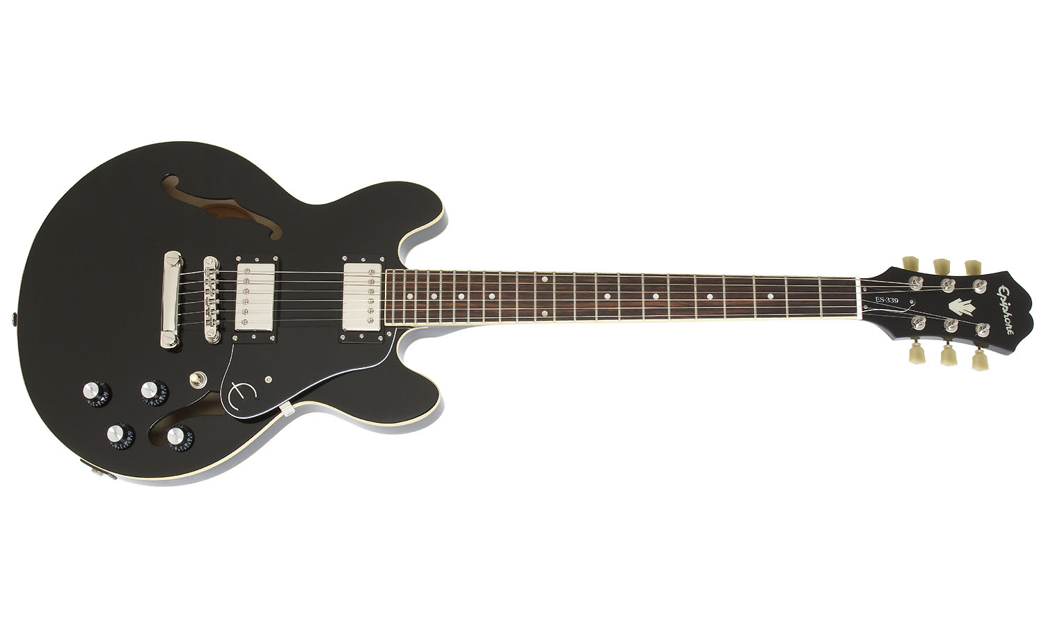 Epiphone Es-339 Pro Ch - Ebony - Semi-Hollow E-Gitarre - Variation 1