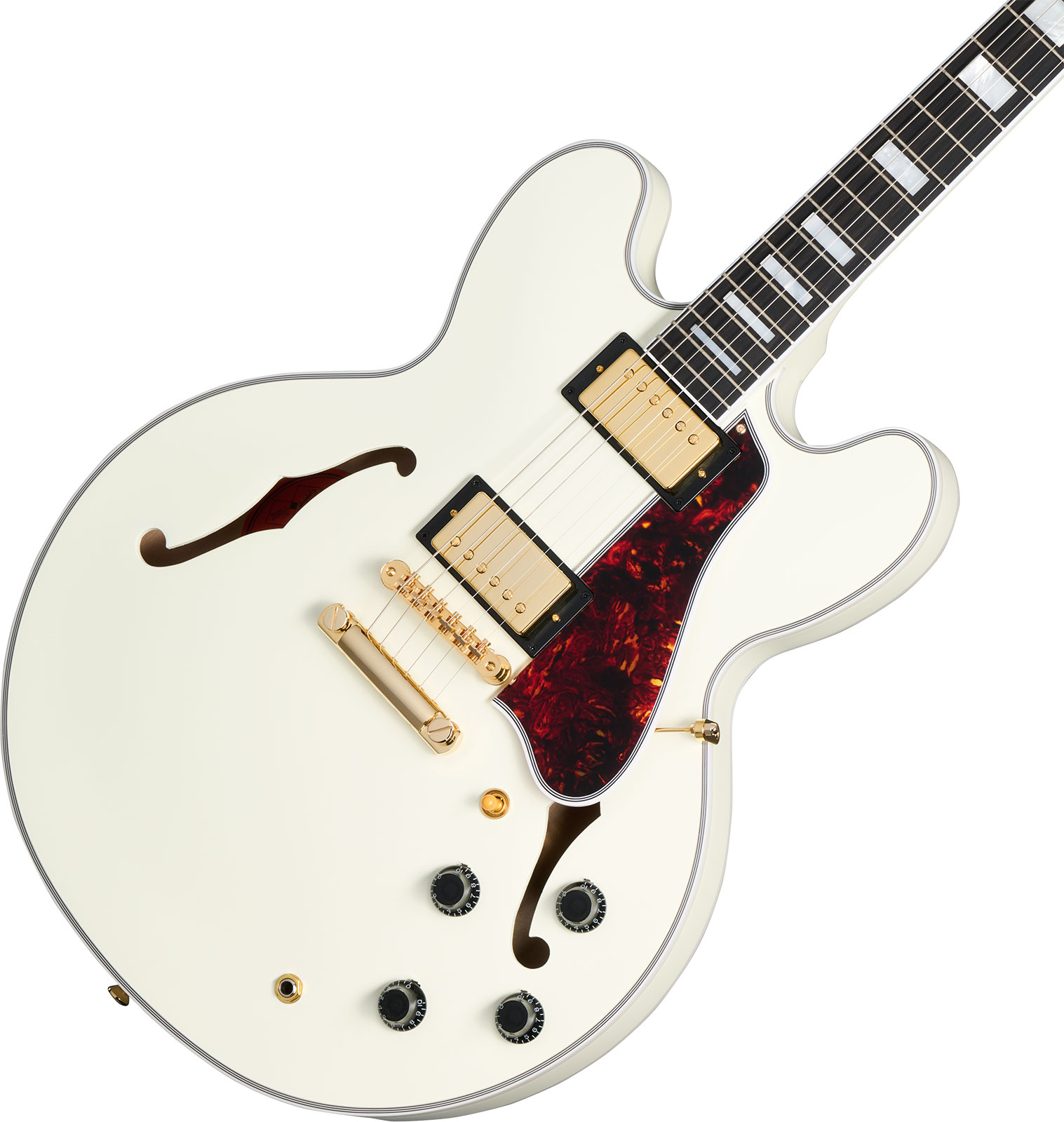 Epiphone Es355 1959 Inspired By 2h Gibson Ht Eb - Vos Classic White - Semi-Hollow E-Gitarre - Variation 3