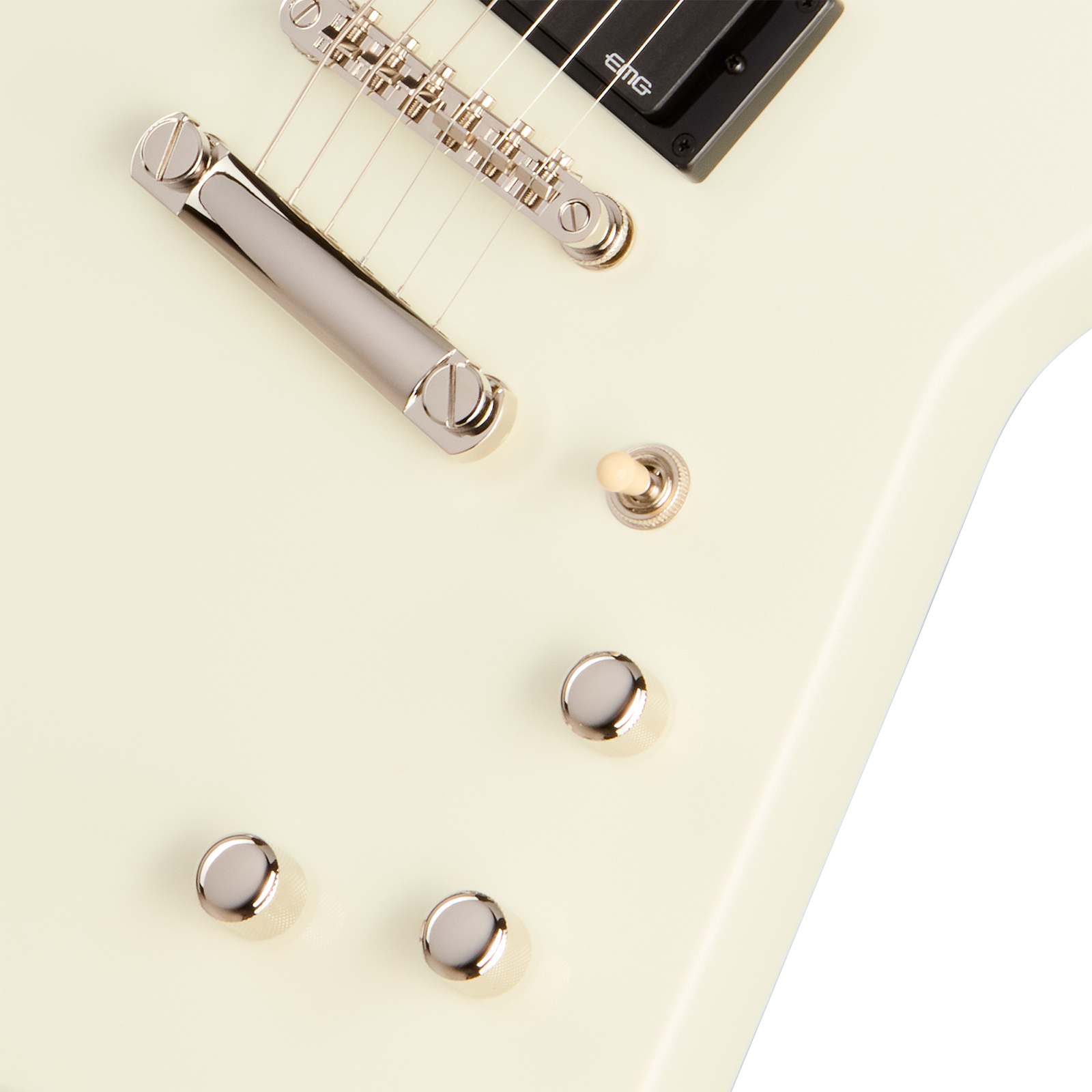 Epiphone Explorer 80s Ibg 2h Emg Ht Rw - Classic White - E-Gitarre aus Metall - Variation 3