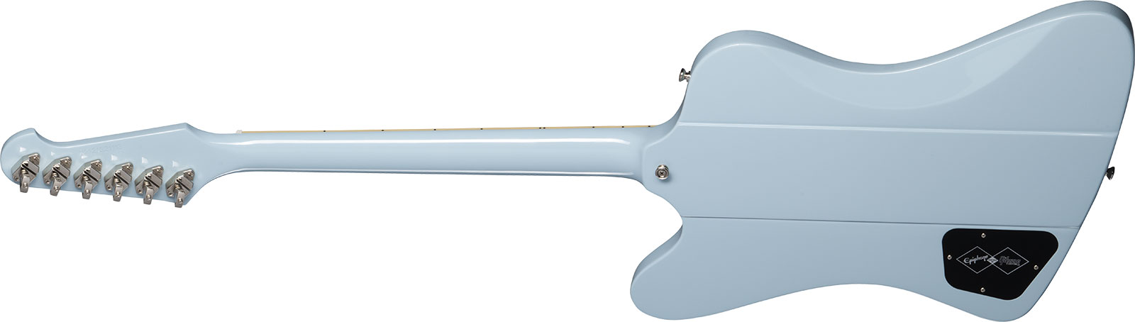 Epiphone Firebird V 1963 Maestro Vibrola Inspired By Gibson Custom 2mh Trem Lau - Frost Blue - Retro-Rock-E-Gitarre - Variation 1