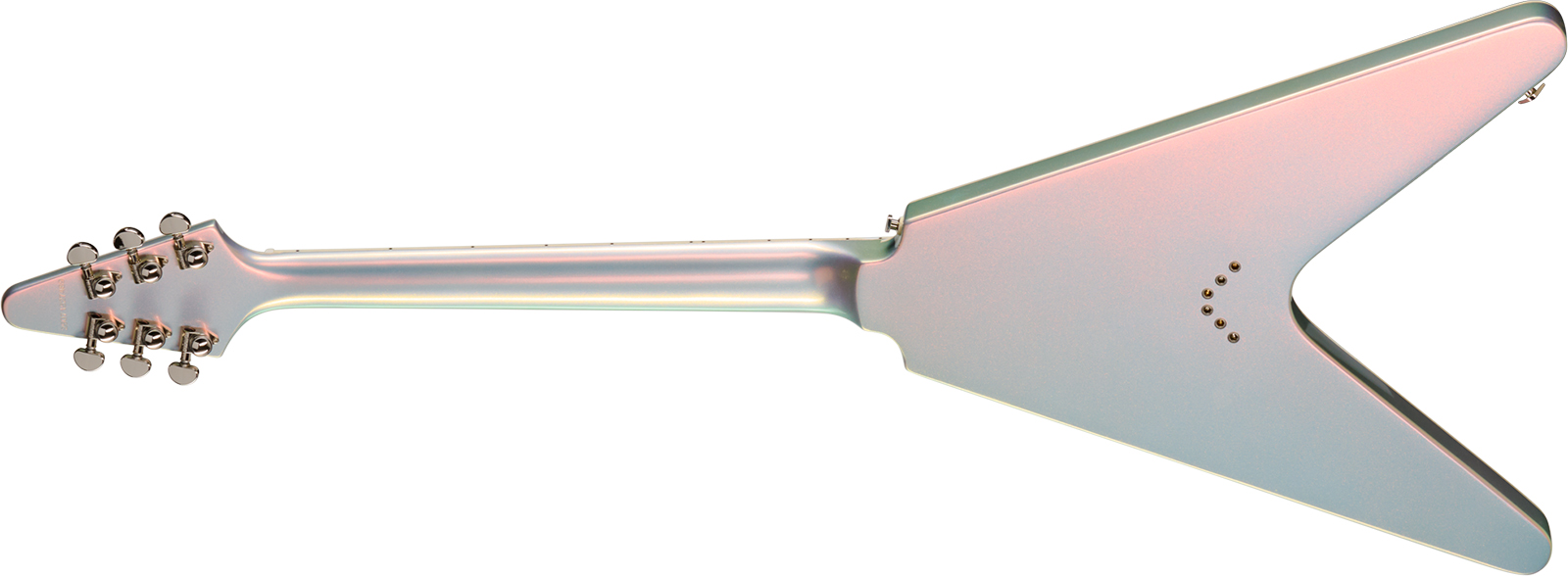 Epiphone Flying V Custom Futura Ibg 2h Ht Eb - Quicksilver Shift - E-Gitarre aus Metall - Variation 1