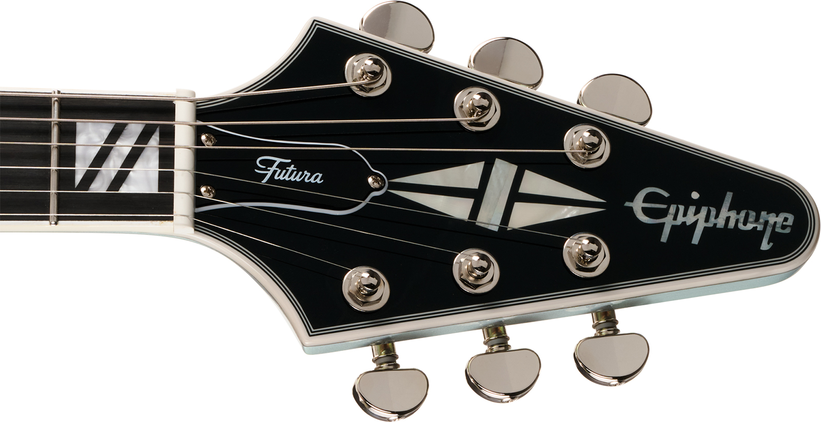 Epiphone Flying V Custom Futura Ibg 2h Ht Eb - Quicksilver Shift - E-Gitarre aus Metall - Variation 4