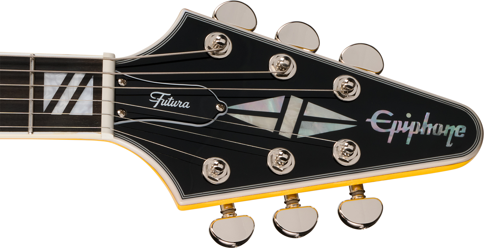 Epiphone Flying V Custom Futura Ibg 2h Ht Eb - Solaris Shift - E-Gitarre aus Metall - Variation 5