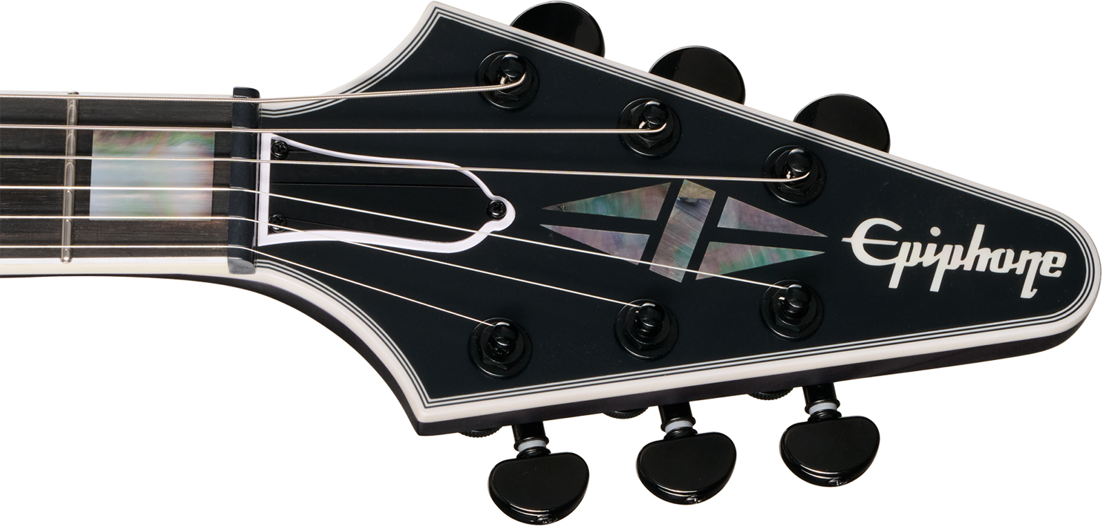Epiphone Flying V Prophecy Modern 2h Eb - Orchid Bloom Satin - Retro-Rock-E-Gitarre - Variation 4