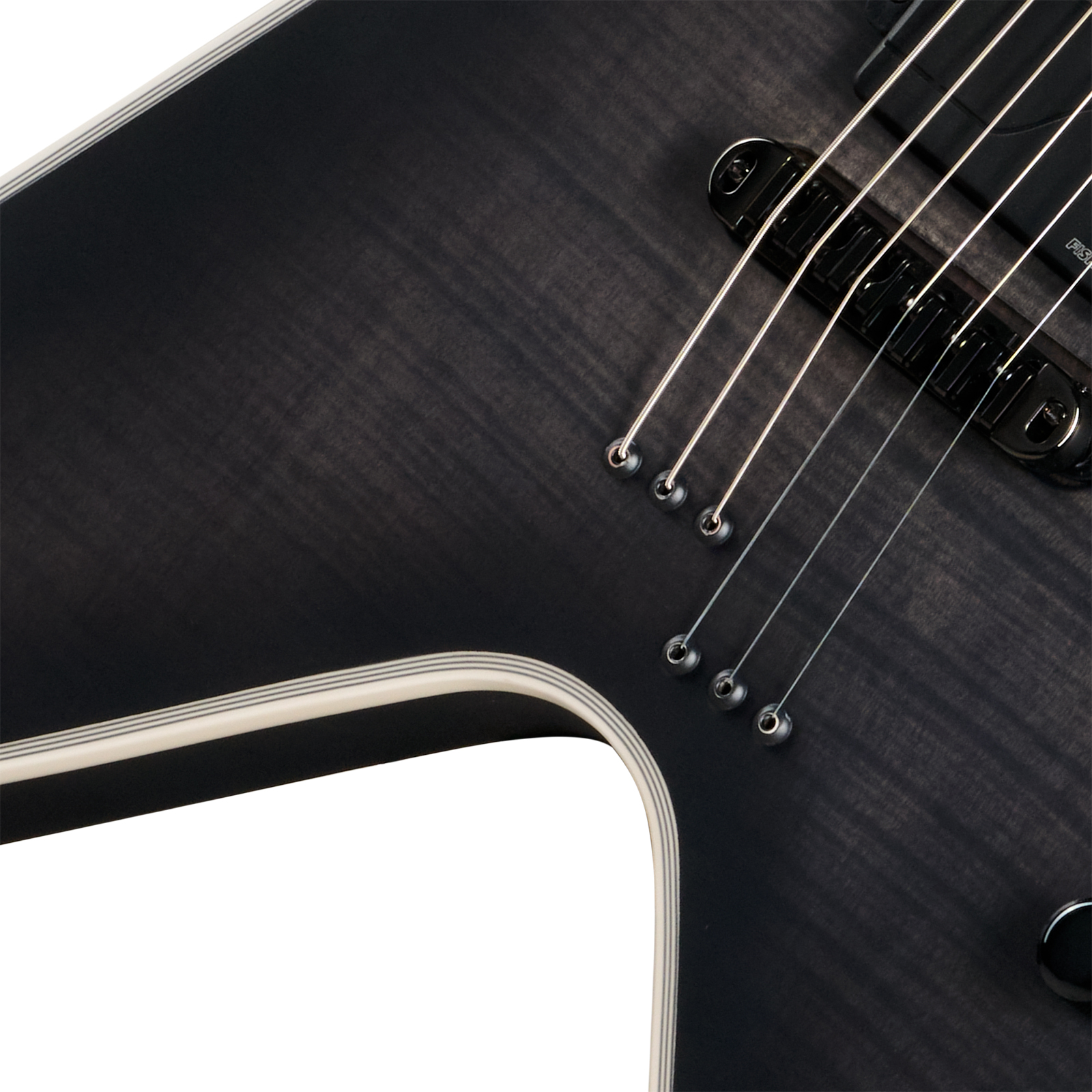 Epiphone Flying V Prophecy Modern 2h Fishman Fluence Ht Eb - Obsidian Storm Satin - E-Gitarre aus Metall - Variation 2