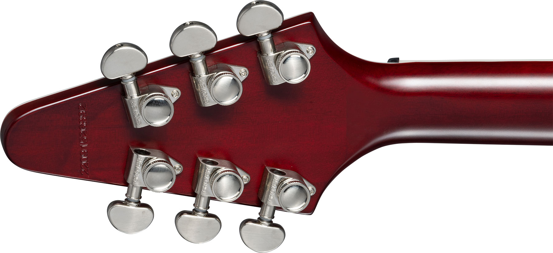Epiphone Flying V Prophecy Modern 2h Fishman Fluence Ht Eb - Aged Bengal Tiger Burst - Retro-Rock-E-Gitarre - Variation 4