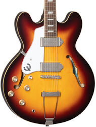 Semi-hollow e-gitarre Epiphone Archtop Casino LH - Vintage sunburst