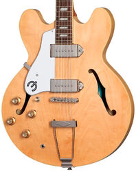 Semi-hollow e-gitarre Epiphone Archtop Casino LH - natural
