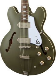 Semi-hollow e-gitarre Epiphone Archtop Casino - Worn olive drab