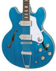 Semi-hollow e-gitarre Epiphone Archtop Casino - Worn blue denim