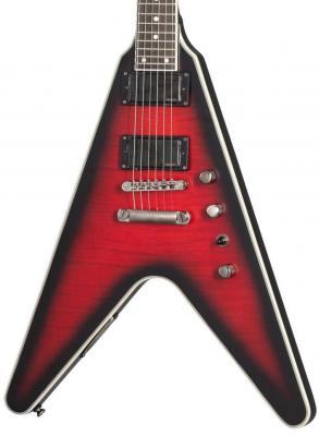 Solidbody e-gitarre Epiphone Dave Mustaine Flying V Prophecy - Aged dark red burst