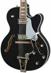 Hollowbody e-gitarre Epiphone Emperor Swingster - Black aged gloss