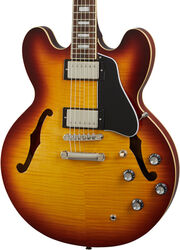 Semi-hollow e-gitarre Epiphone Inspired By Gibson ES-335 Figured - Raspberry tea burst