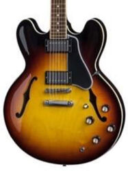 Semi-hollow e-gitarre Epiphone Inspired By Gibson ES-335 - Vintage sunburst