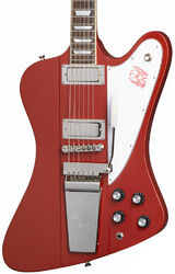 Retro-rock-e-gitarre Epiphone 1963 Firebird V With Mastro Vibrola - Ember red