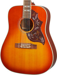 Folk-gitarre Epiphone Inspired by Gibson Hummingbird 12-String - Aged cherry sunburst