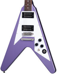 Signature-e-gitarre Epiphone Kirk Hammett 1979 Flying V - Purple metallic