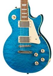 Single-cut-e-gitarre Epiphone Original Les Paul Standard 60s Quilt Top Ltd - translucent blue