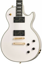 Single-cut-e-gitarre Epiphone Matt Heafy Les Paul Custom Origins - Bone white