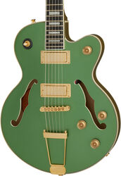 Semi-hollow e-gitarre Epiphone Uptown Kat ES - Emerald green metallic