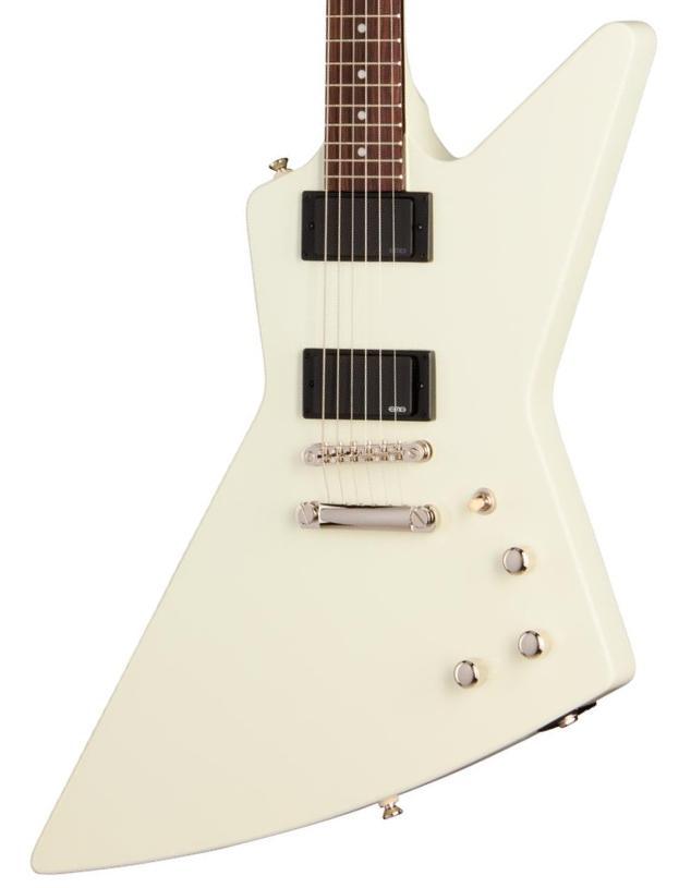 E-gitarre aus metall Epiphone IBG Explorer 80s - Classic White