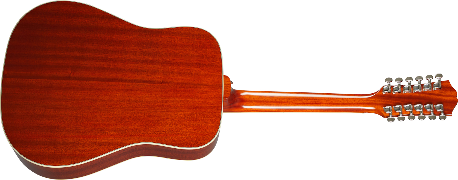 Epiphone Hummingbird 12-string Inspired By Gibson Dreadnought 12c Epicea Acajou Lau - Aged Cherry Sunburst - Elektroakustische Gitarre - Variation 1