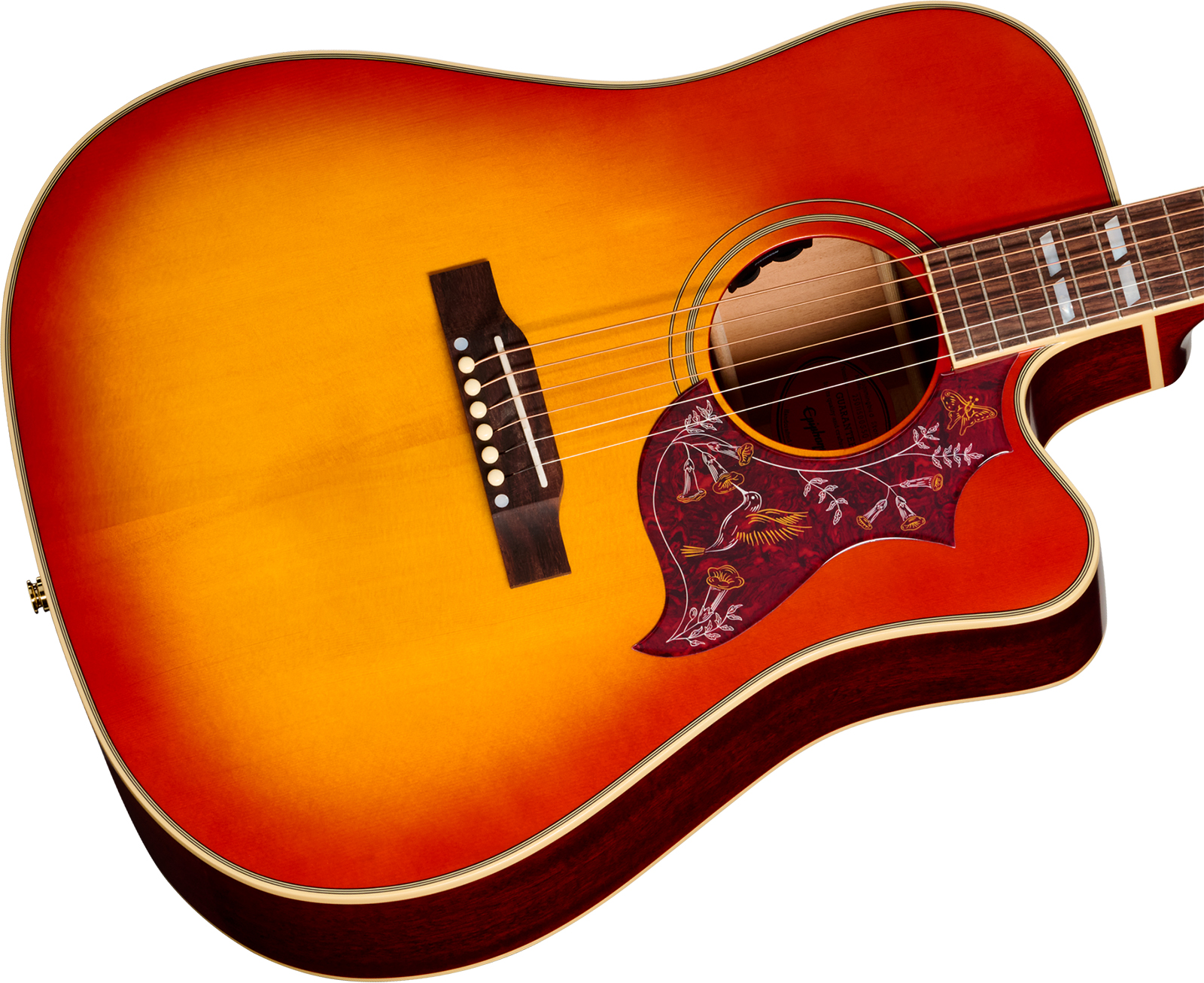Epiphone Hummingbird Standard Ec Ibg Dreadnought Cw Epicea Acajou Rw - Cherry Sunburst - Folk-Gitarre - Variation 2
